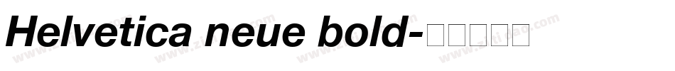 Helvetica neue bold字体转换